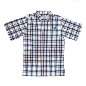 GameGuard Mens S/S T-Shirt – Blue/White/Red Plaid
