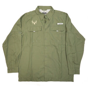Habit Mens L/S Button-Down Shirt – Olive Green