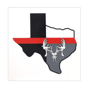 5" Thin Red Line Skull Decal