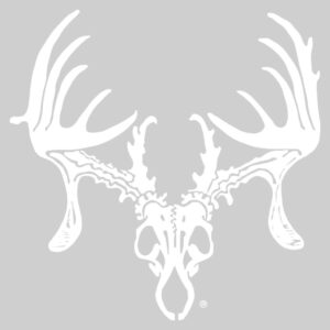 8" WHITE Skull Decal