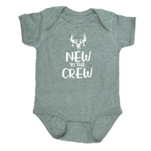 Infant Onesie New To The Crew - Heather