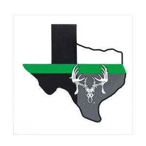 5" Thin Green Line Skull Decal