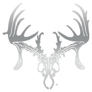 8" CHROME Skull Decal