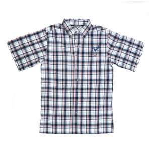 GameGuard Mens S/S T-Shirt – Blue/White/Red Plaid