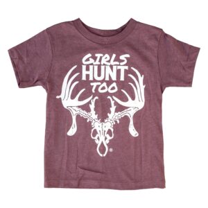 Girls Hunt Too Tee - Raspberry (Y)