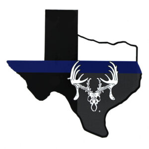 5" Thin Blue Line Skull Decal