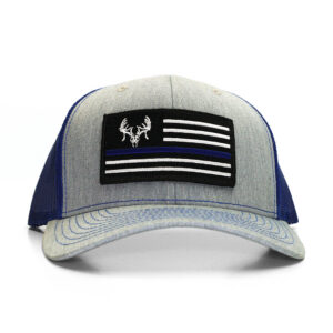 TTHA Flag Patch Thin Blue Line Cap - Grey/Blue
